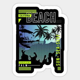 California Beach summer tropical Sticker